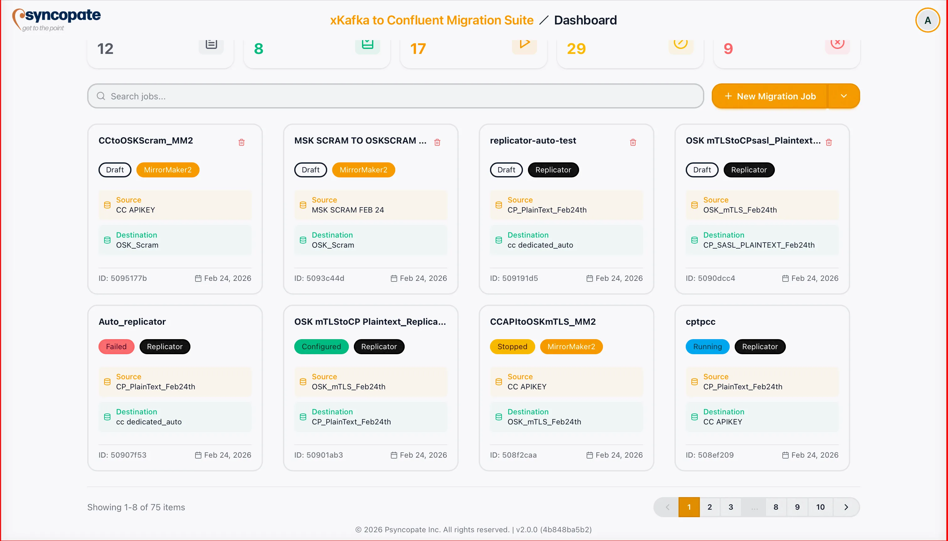 Real-time progress monitoring