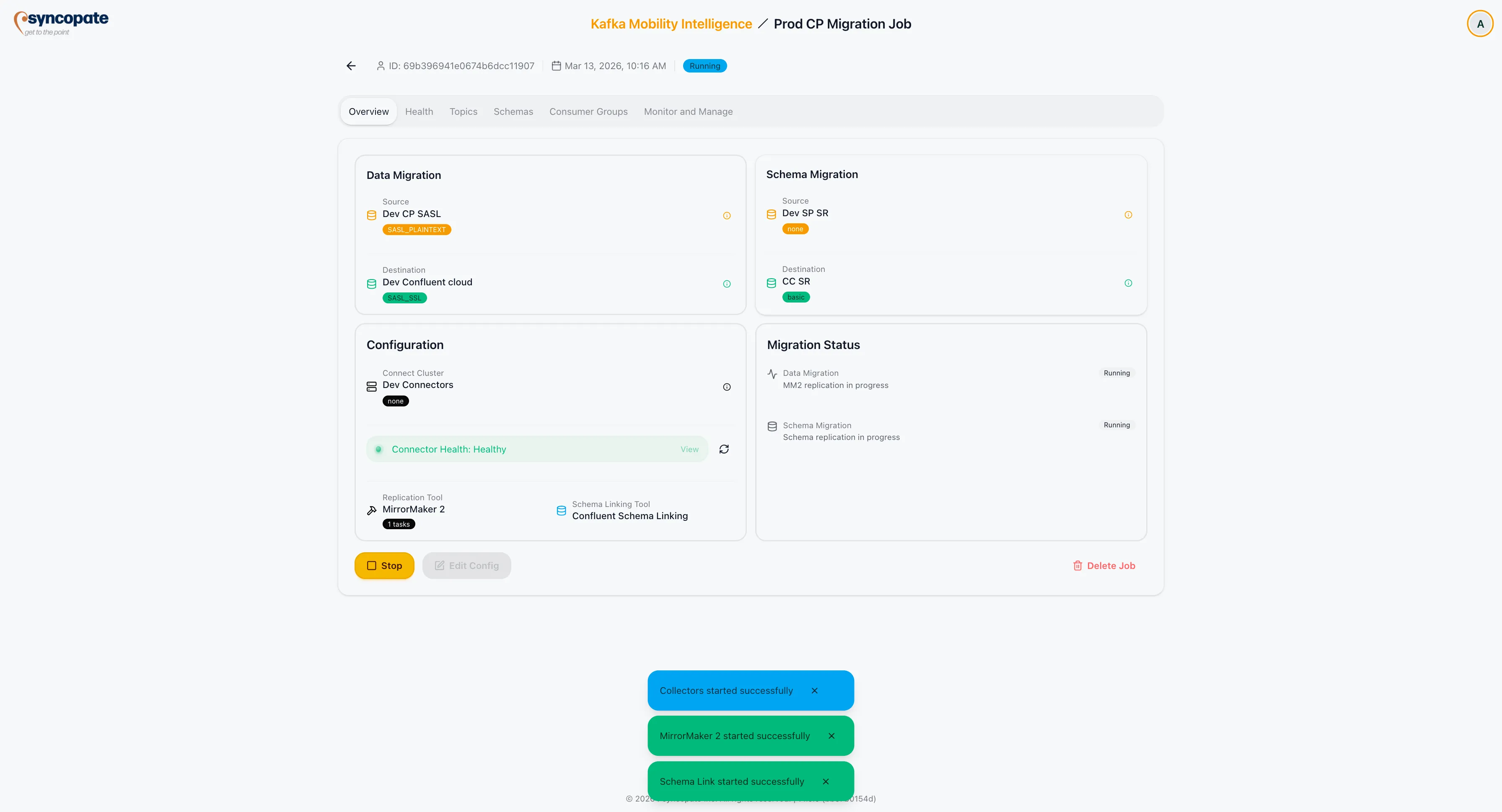 Job running with active replication