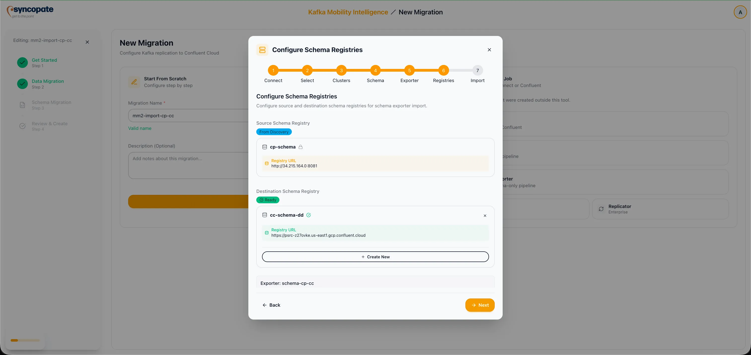 Job naming and migration plan selection