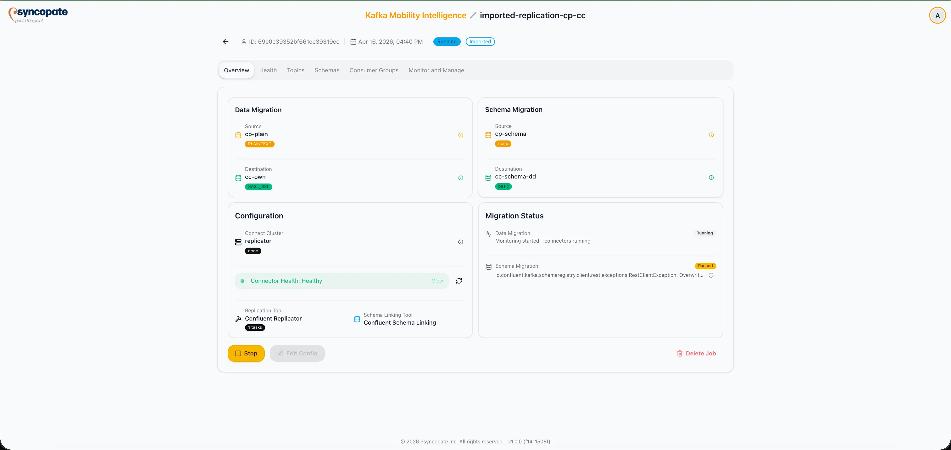 Import and Start Monitoring button