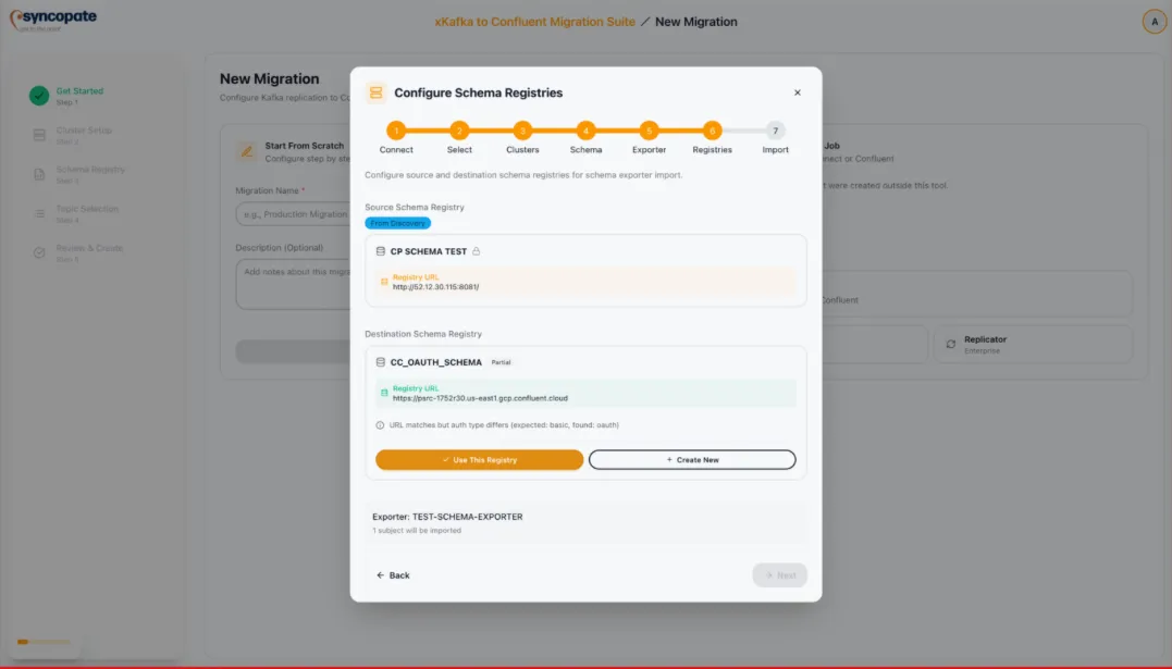 Configure Clusters dialog with cluster selection