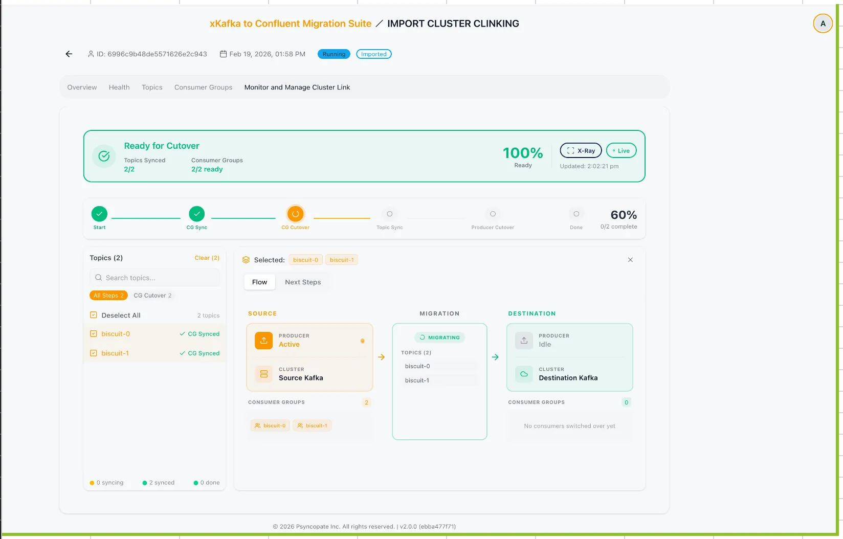Import and Start Monitoring for Cluster Link