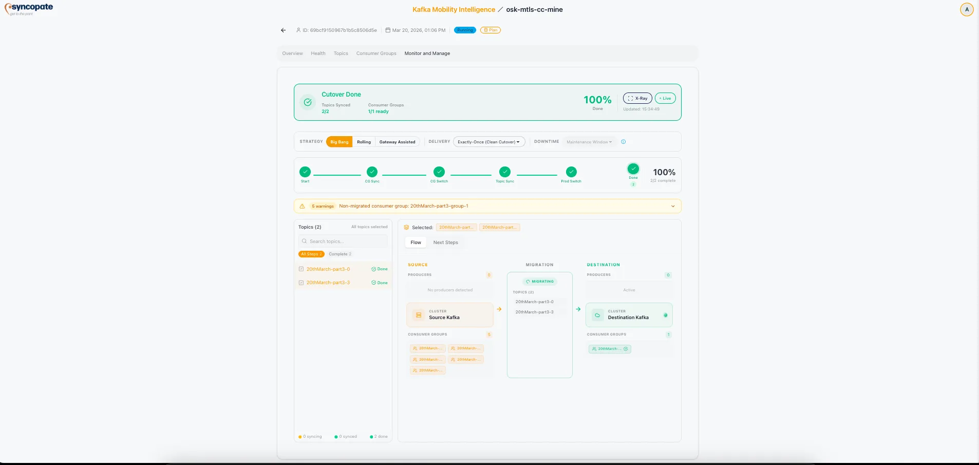 Migration strategy selection in X-Ray
