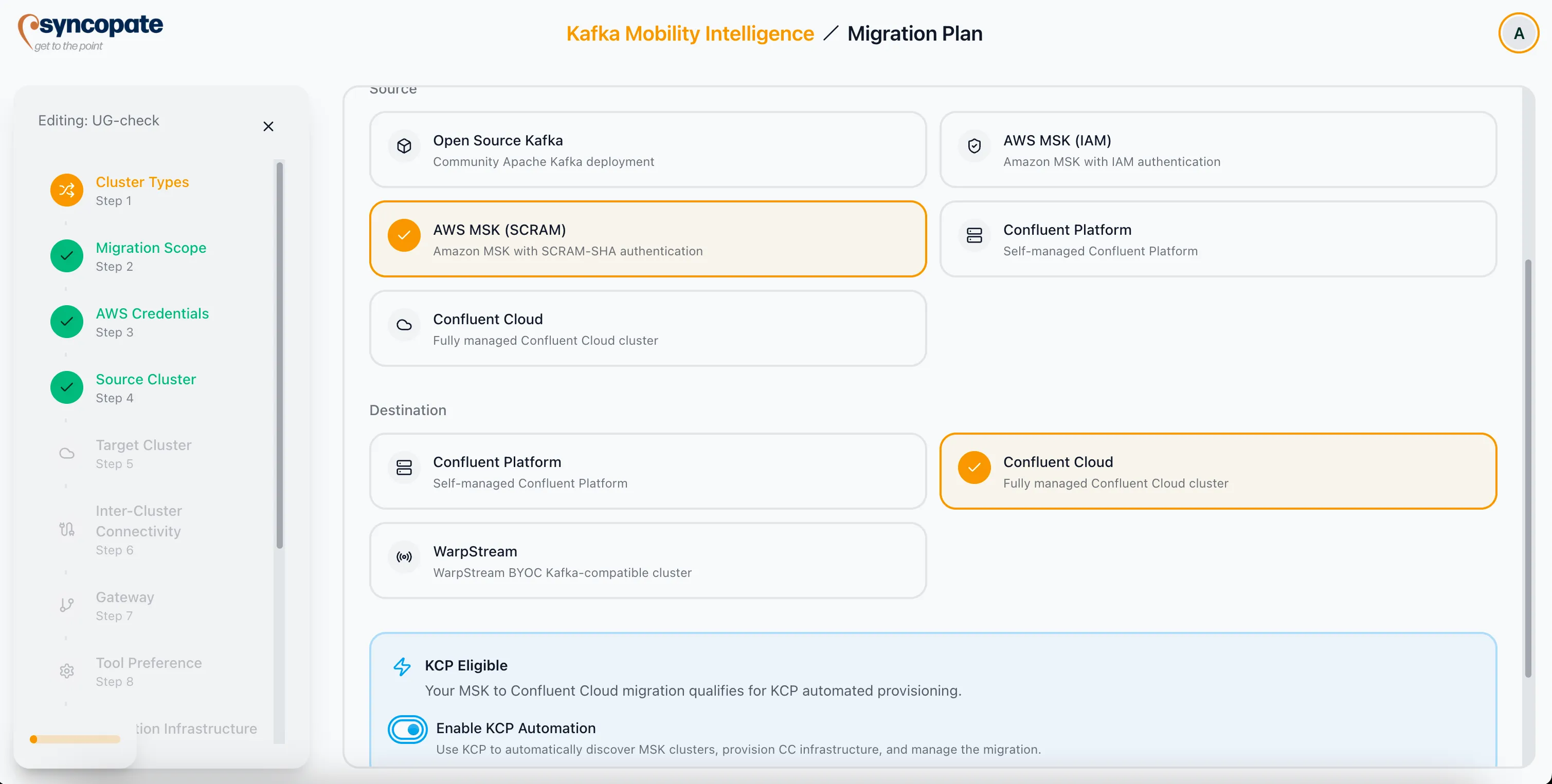 KCP automated provisioning options