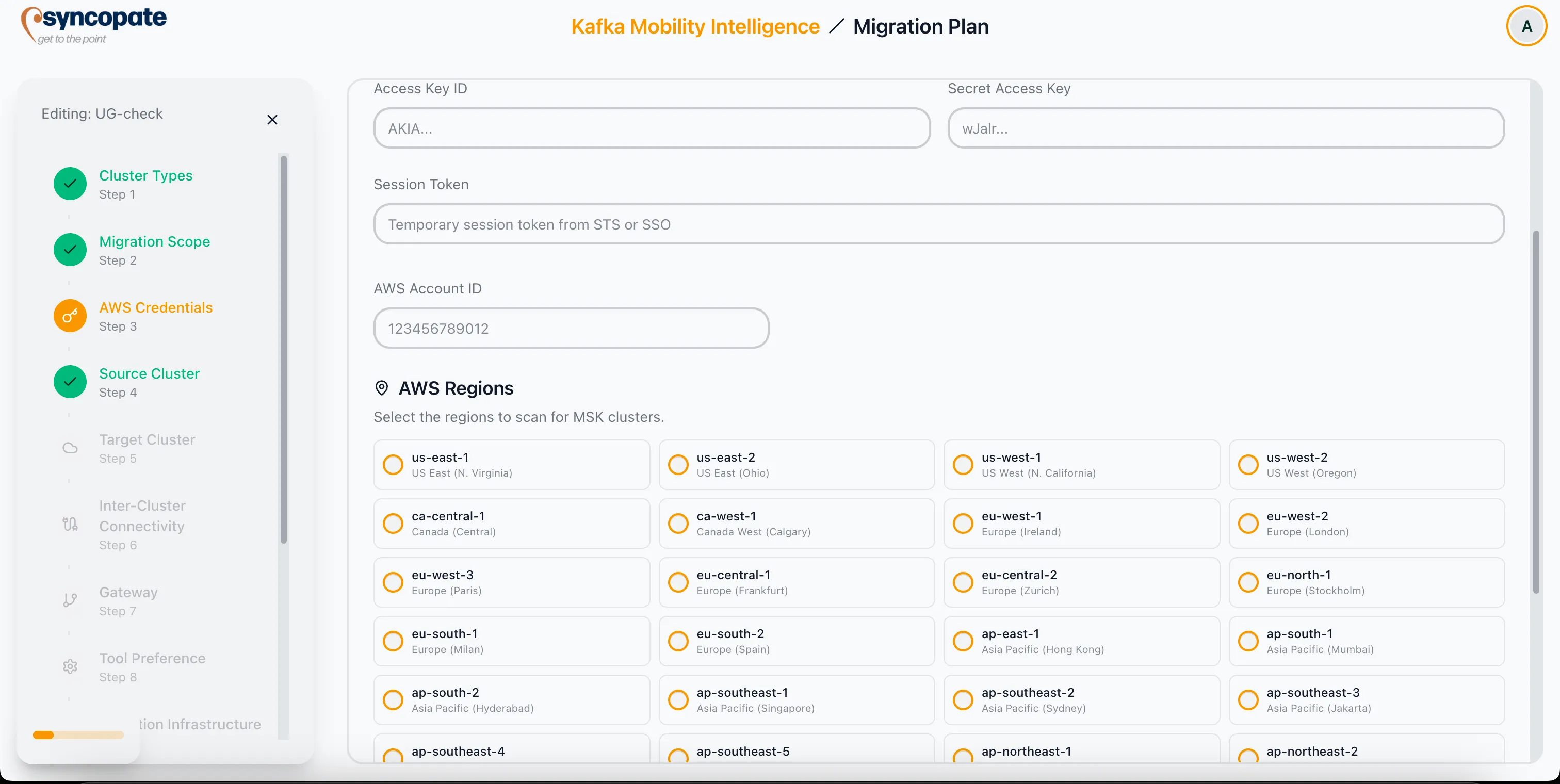 AWS credentials configuration