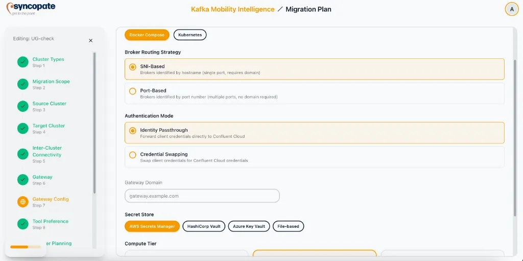 Gateway configuration details