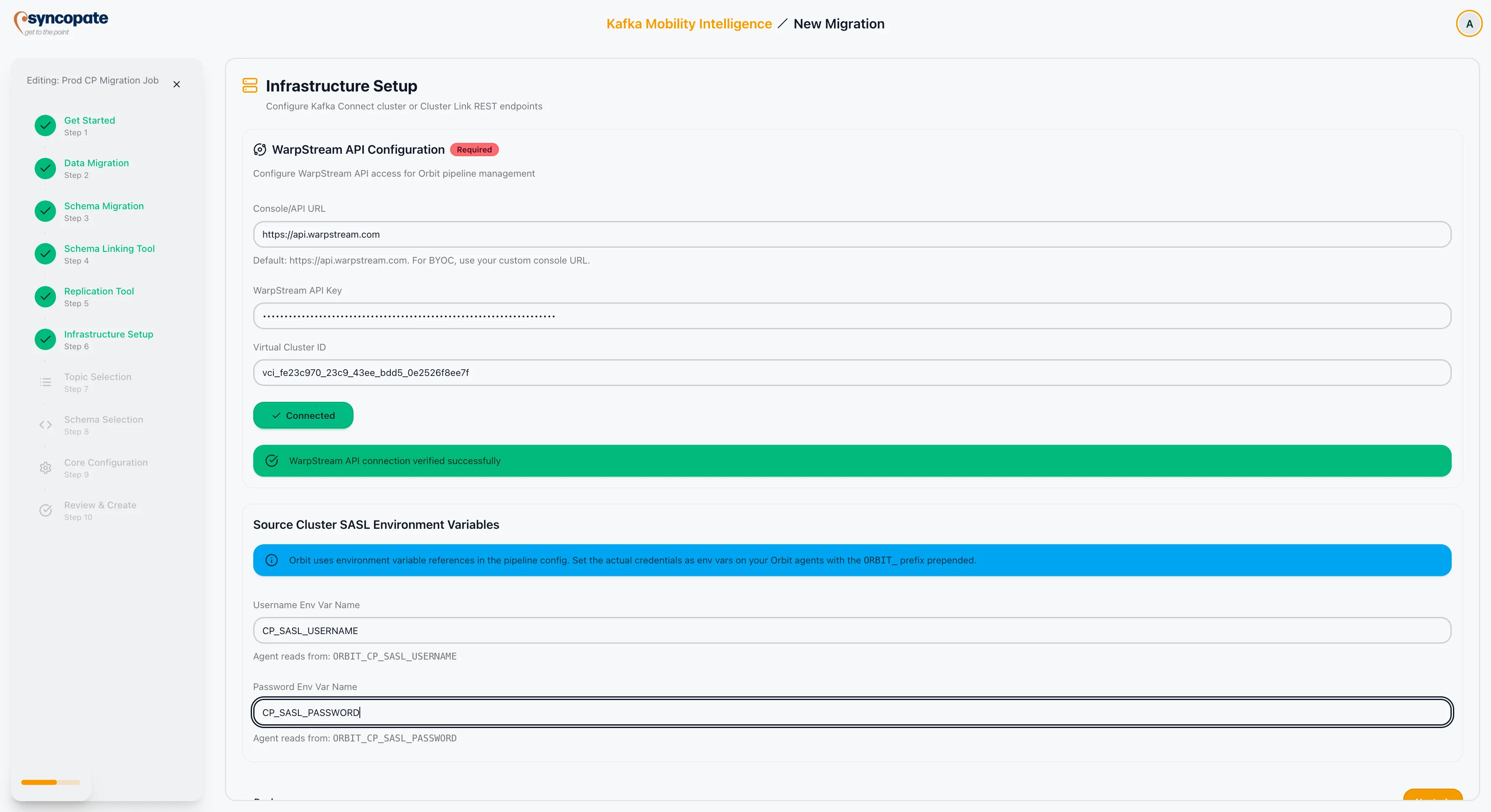 WarpStream Orbit infrastructure configuration